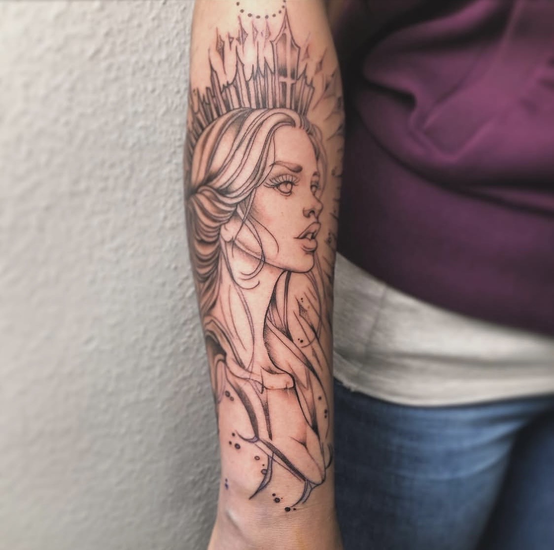 Fertig tätowiertes Portrait