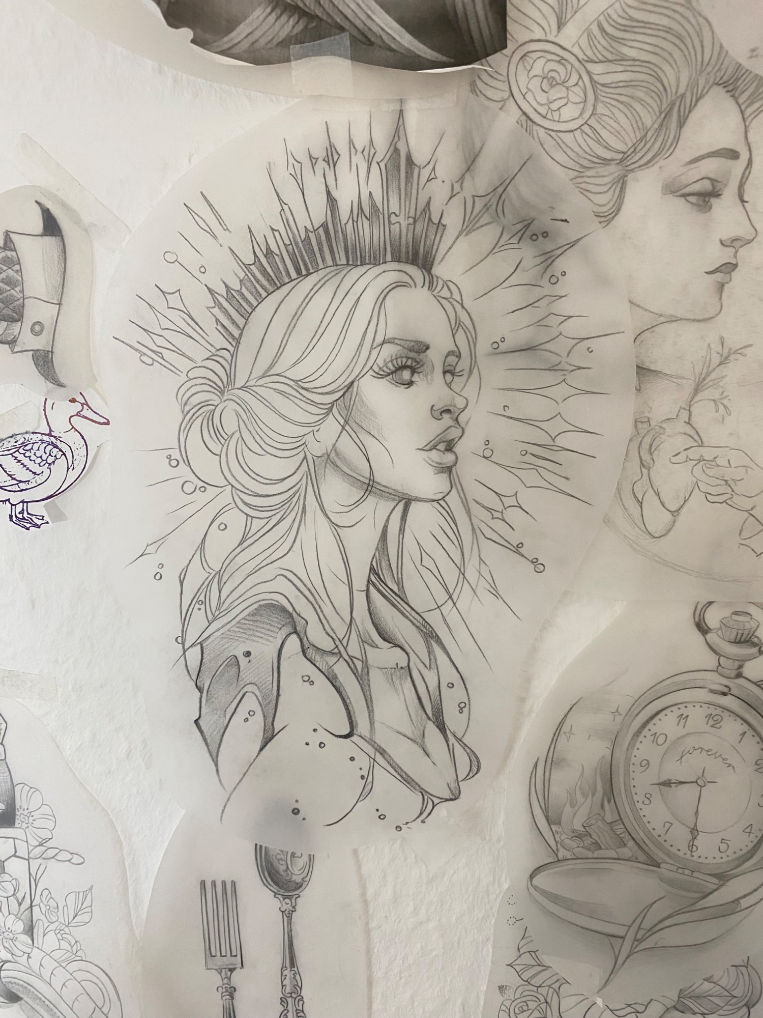 Entwurf eines Portrait-Tattoos